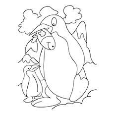 Penguin coloring page of animals