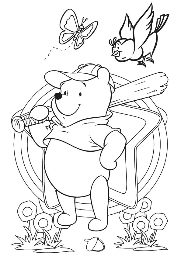 Pooh-Playing-Baseball