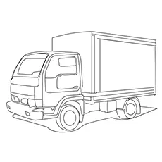Postal truck coloring page