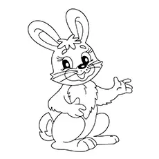 Rabbit Coloring Page Of Animals_image