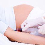 A pregnant lady taking a rhogam shot