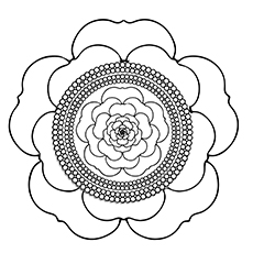 Rose Mandala coloring page