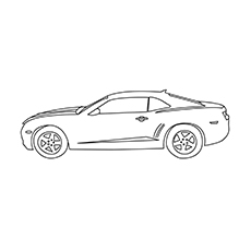 Sports car coloring page