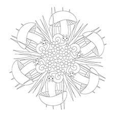 Spring Mandala coloring page