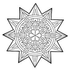 Star Mandala coloring page