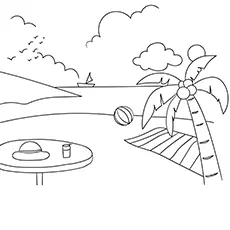 Beach party summer coloring pages_image