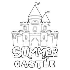 Summer castle coloring page