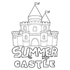Summer castle coloring page