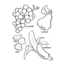 Fruits produce energy summer coloring pages
