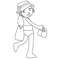 Swimsuit summer coloring pages_image