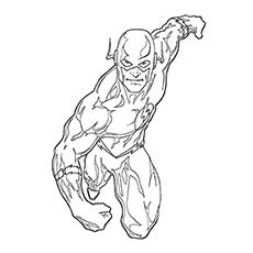 The Flash superhero coloring pages