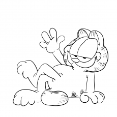 The Garfield coloring page