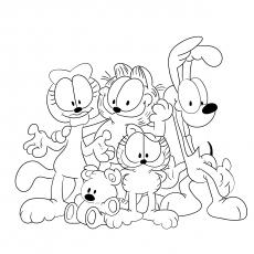 garfield coloring in pages