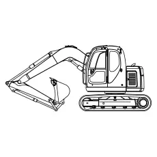 Mechanical shovel truck coloring pages