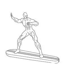 Silver Surfer superhero coloring pages