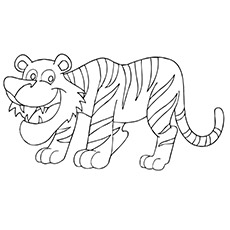 Tiger coloring page of animals