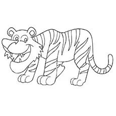 Tiger Coloring Page Of Animals_image