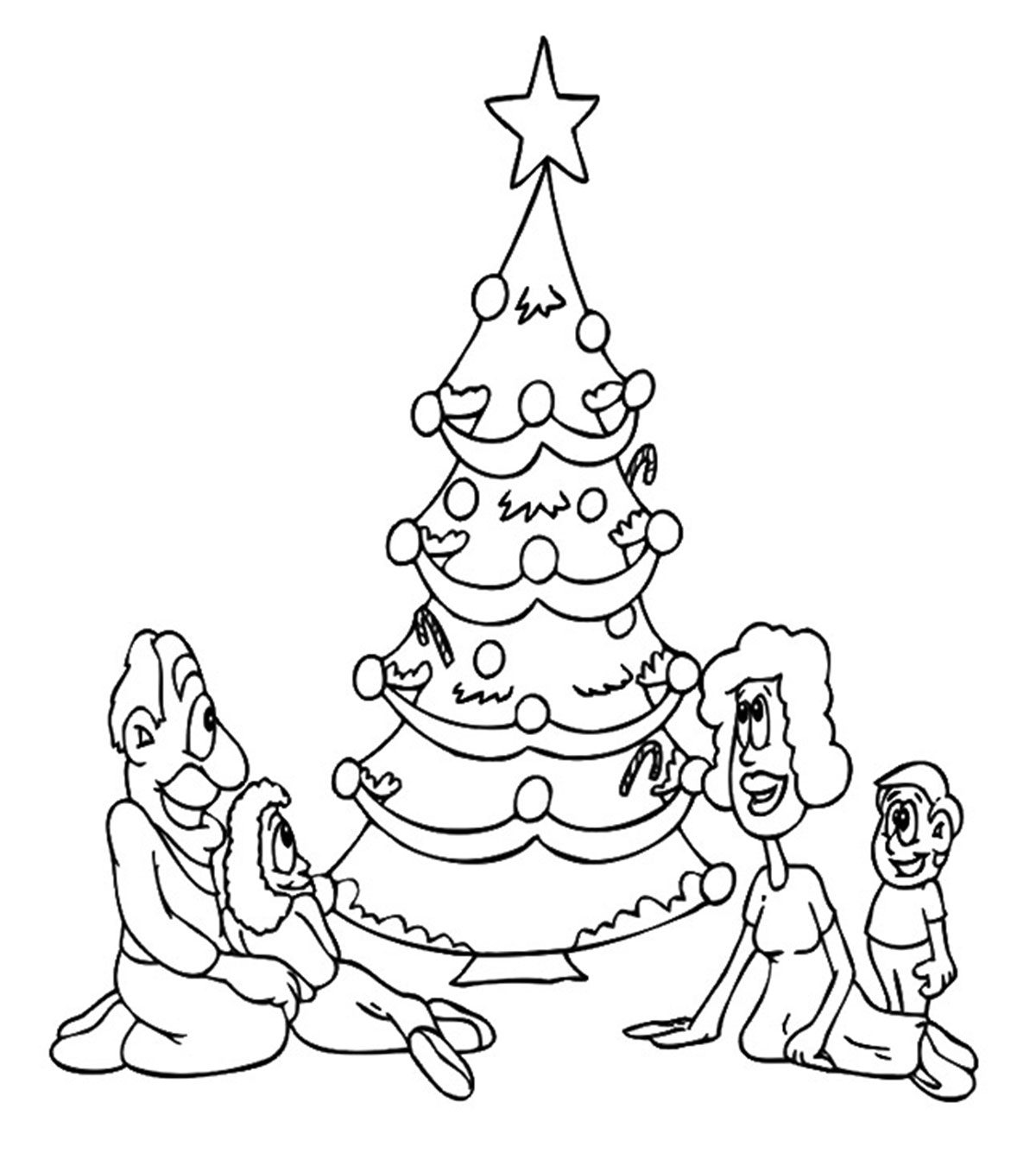 Download Top 35 Free Printable Christmas Tree Coloring Pages Online