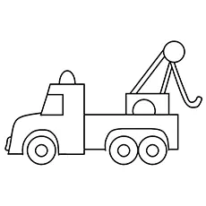 Tow truck coloring page_image
