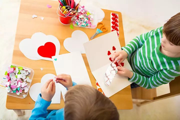 Garland art, Valentine's crafts for kids