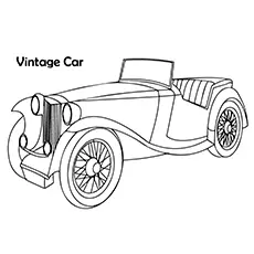 Vintage car coloring page