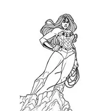 Wonder Woman superhero coloring pages