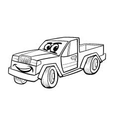 Pickup truck coloring page
