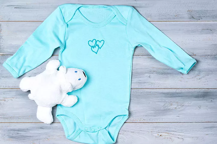 A cute and comfortable onesie with feet in new mom survival kit