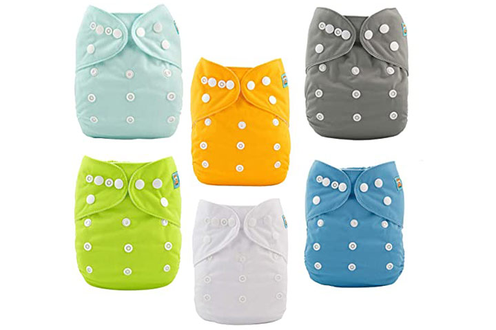 cici store 10Pcs Reusable Newborn Baby Cotton Blend Cloth Diaper Newborn Soft Nappy Liners Inserts 3 Layers 