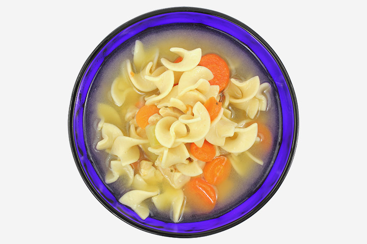 Baby's little pasta food idea for 15-month-old baby