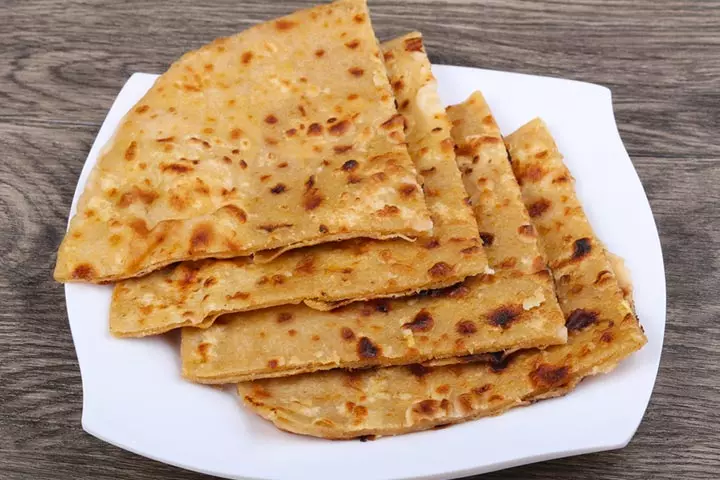 Cottage cheese chapati, toddler dinner idea