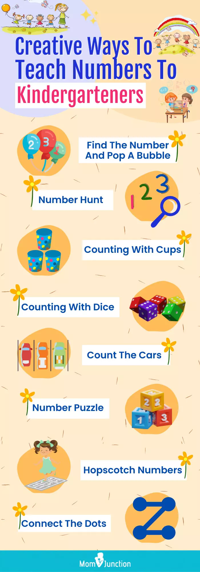 creative ways to teach numbers to kindergarteners (infographic)