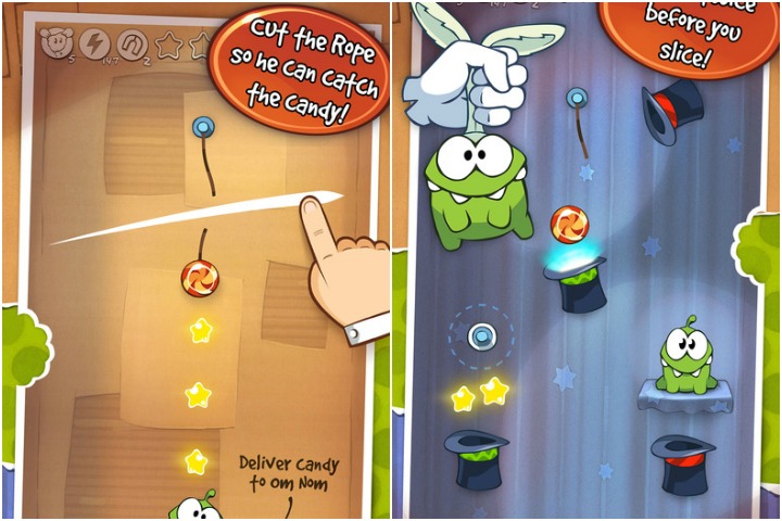 Cut The Rope, iPad apps for toddlers