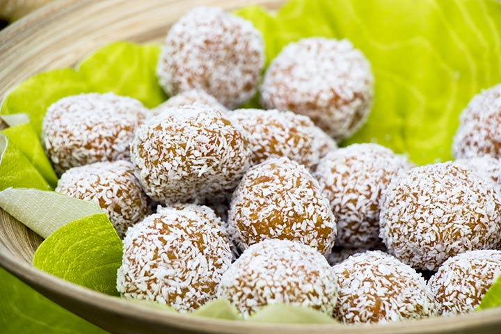Dates sesame ladoo food idea for 15-month-old baby