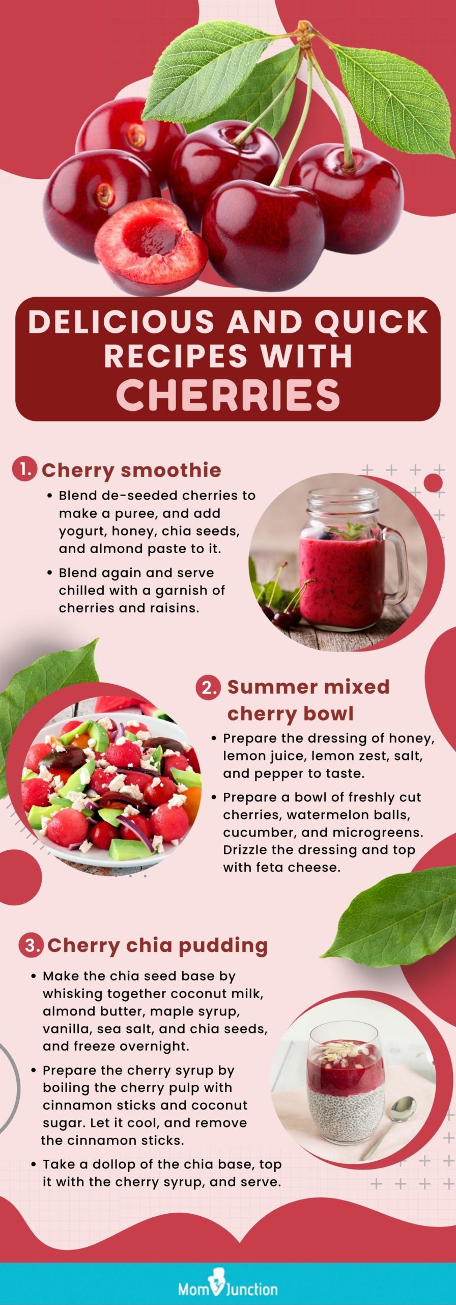 delicious and quick recipes with cherries (infographic)