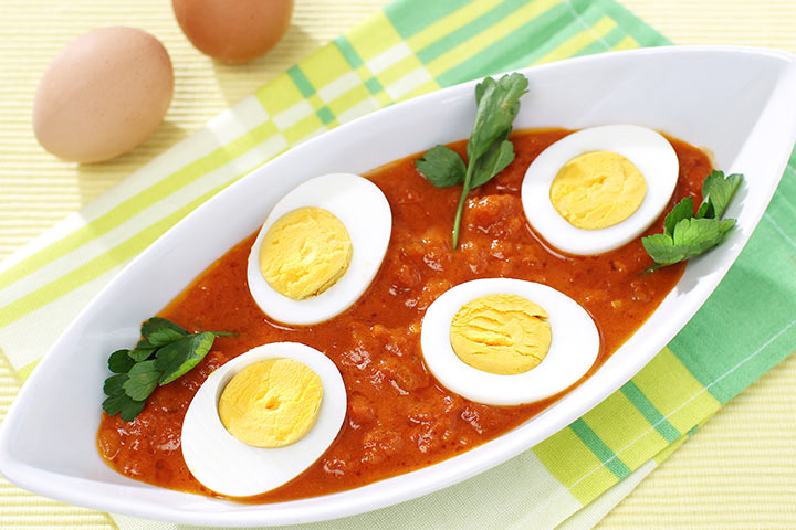 Egg curry, Indian food recipes for toddlers