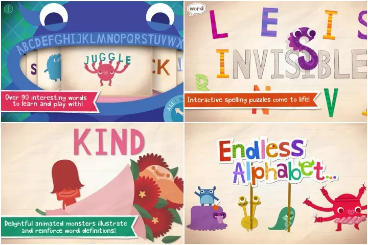 Endless Alphabet, iPad apps for toddlers