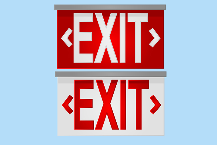 Exit sign safety craft for preschoolers and kids