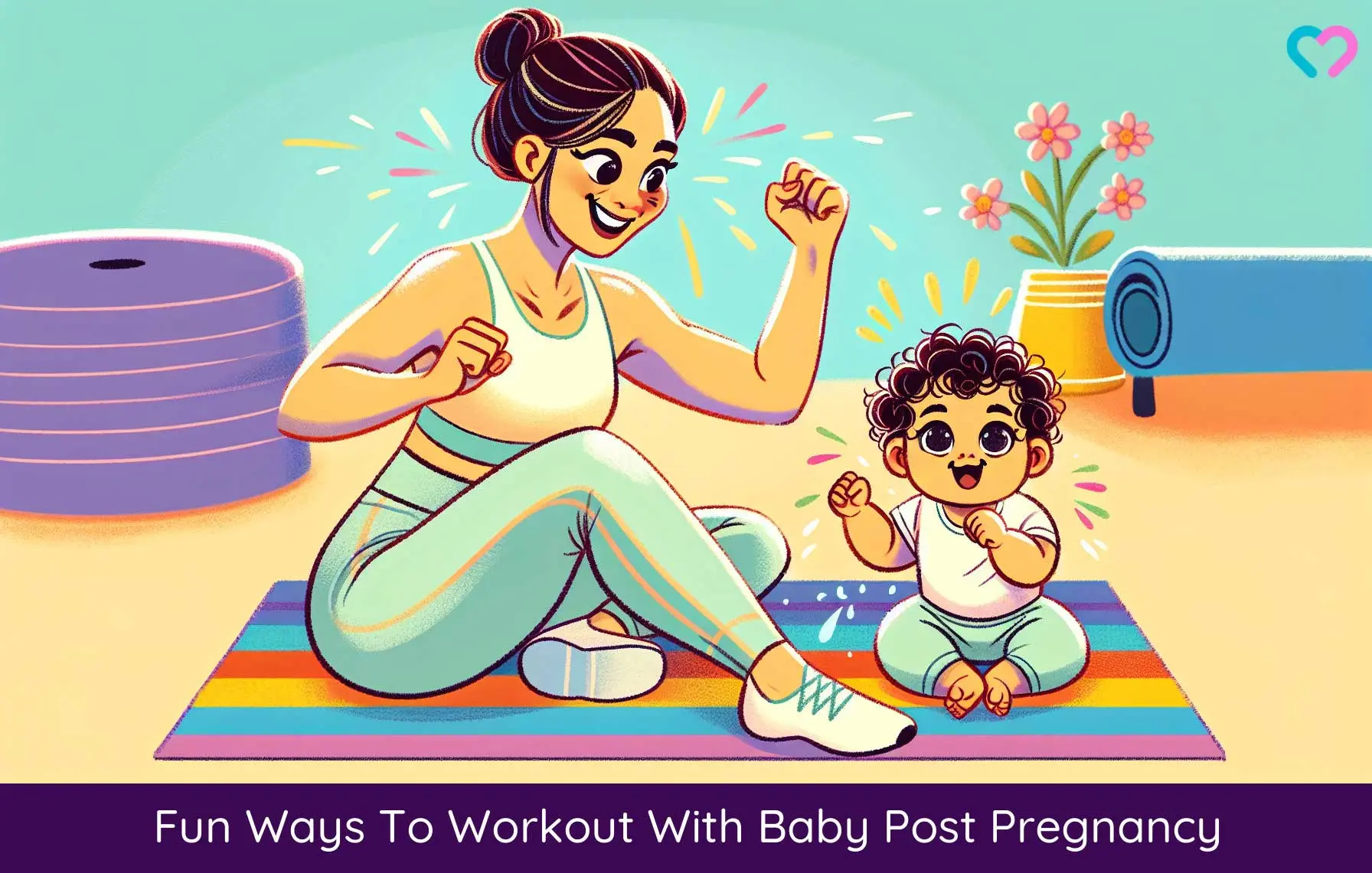 Fun Ways To Workout With Baby Post-Pregnancy_illustration