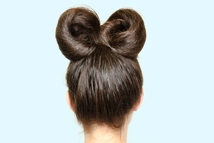 Hair bow hairstyle for school girls