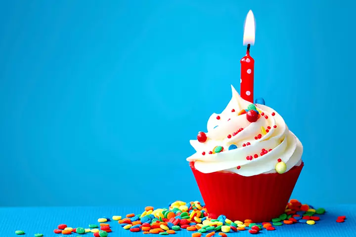 Colorful happy birthday cupcake recipe for kids