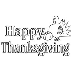 Happy Thanksgiving coloring page