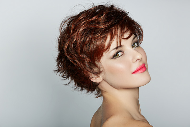 High fashion wavy pixie hairstyle for school girls