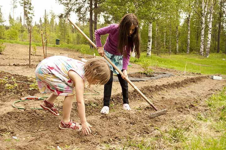 yard work for children as aerobics for kids