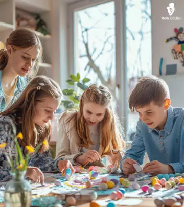 Teens Playing Games On New Years Eve