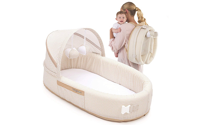 Creative Baby Bed New Style Pure Cotton Portable Baby Basket Lightweight Portable Baby Outing Sleeping Basket 灰色 