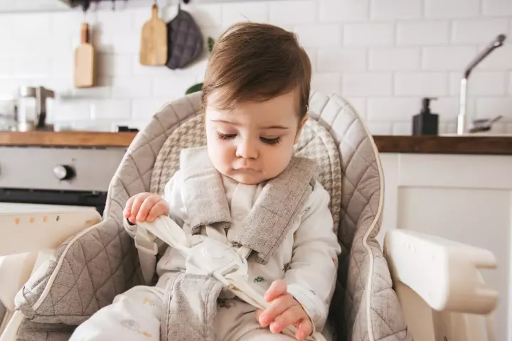 Place the high chair in a spot where you can keep an eye on your child 