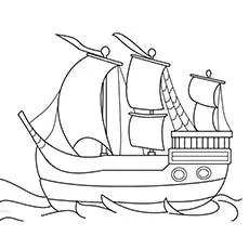 Mayflower Thanksgiving coloring page