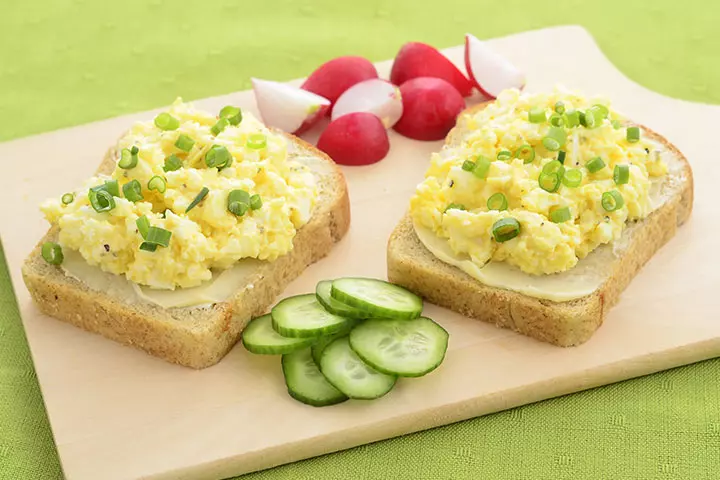 Open face egg sandwich recipe for kids