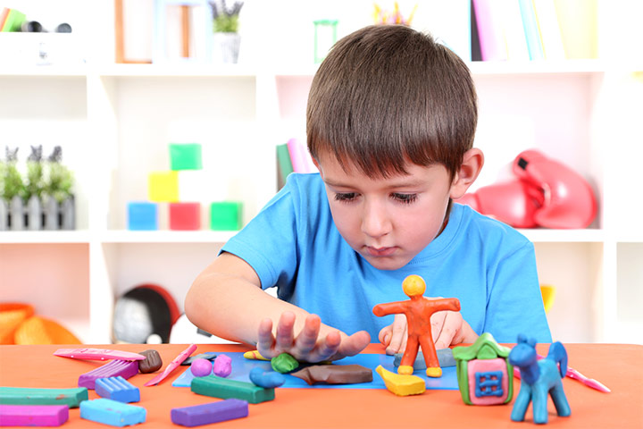 Play with clay, shape-learning game for kids